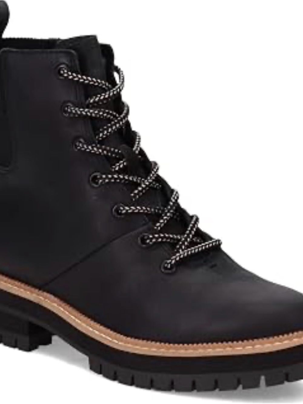 EUC TOMS Frankie Leather Lace-Up Combat Boots - Women’s